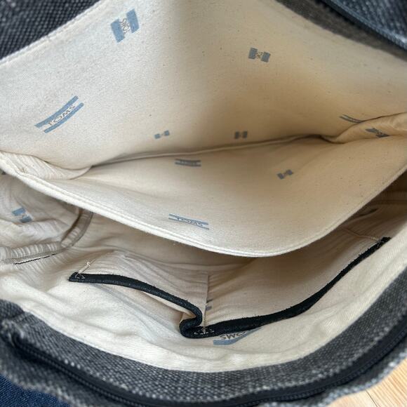 TOMS Black Leather Canvas Caravan Backpack main image 7